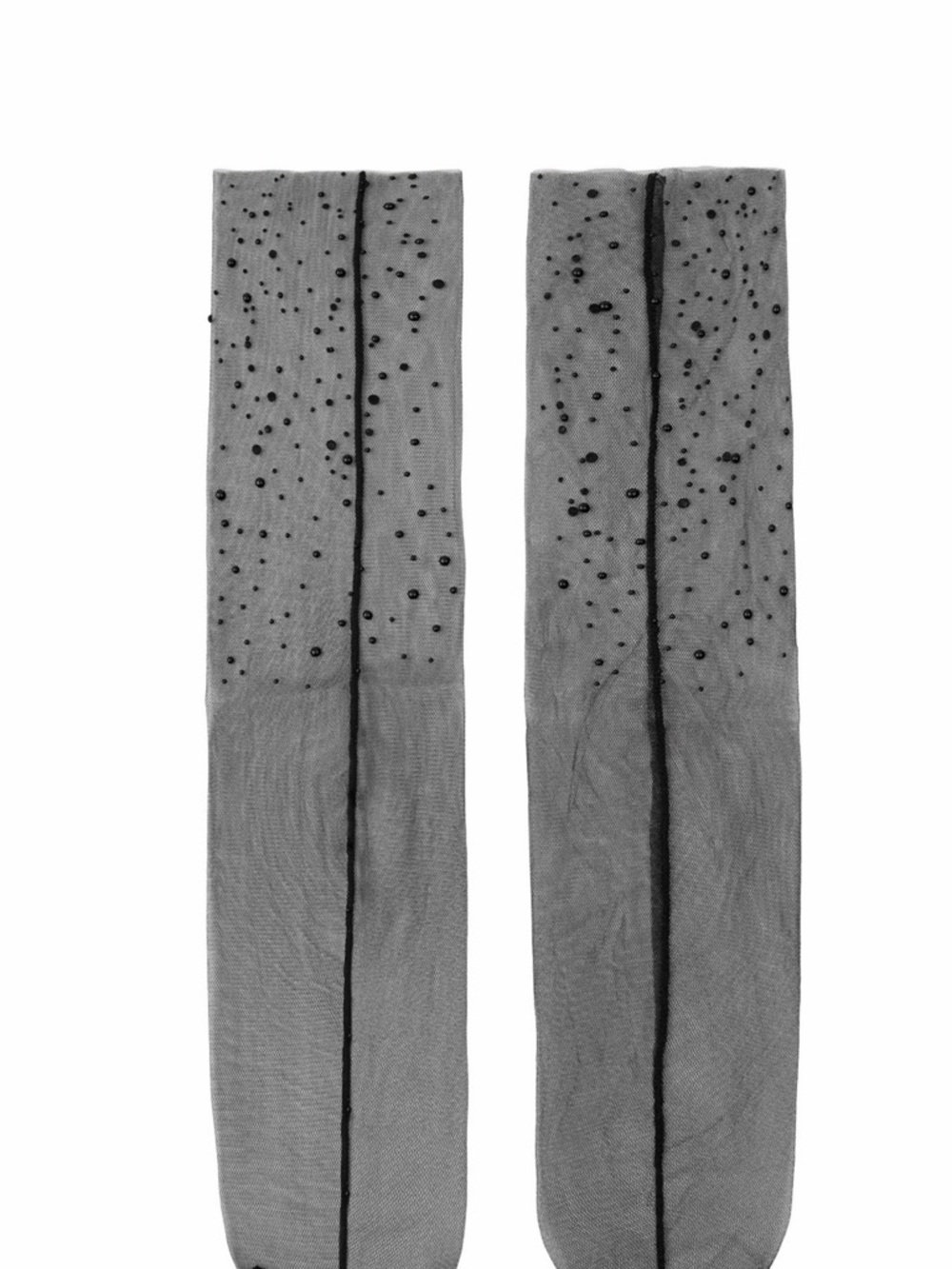 NWT ZARA RHINESTONE TULLE HIGH SOCKS